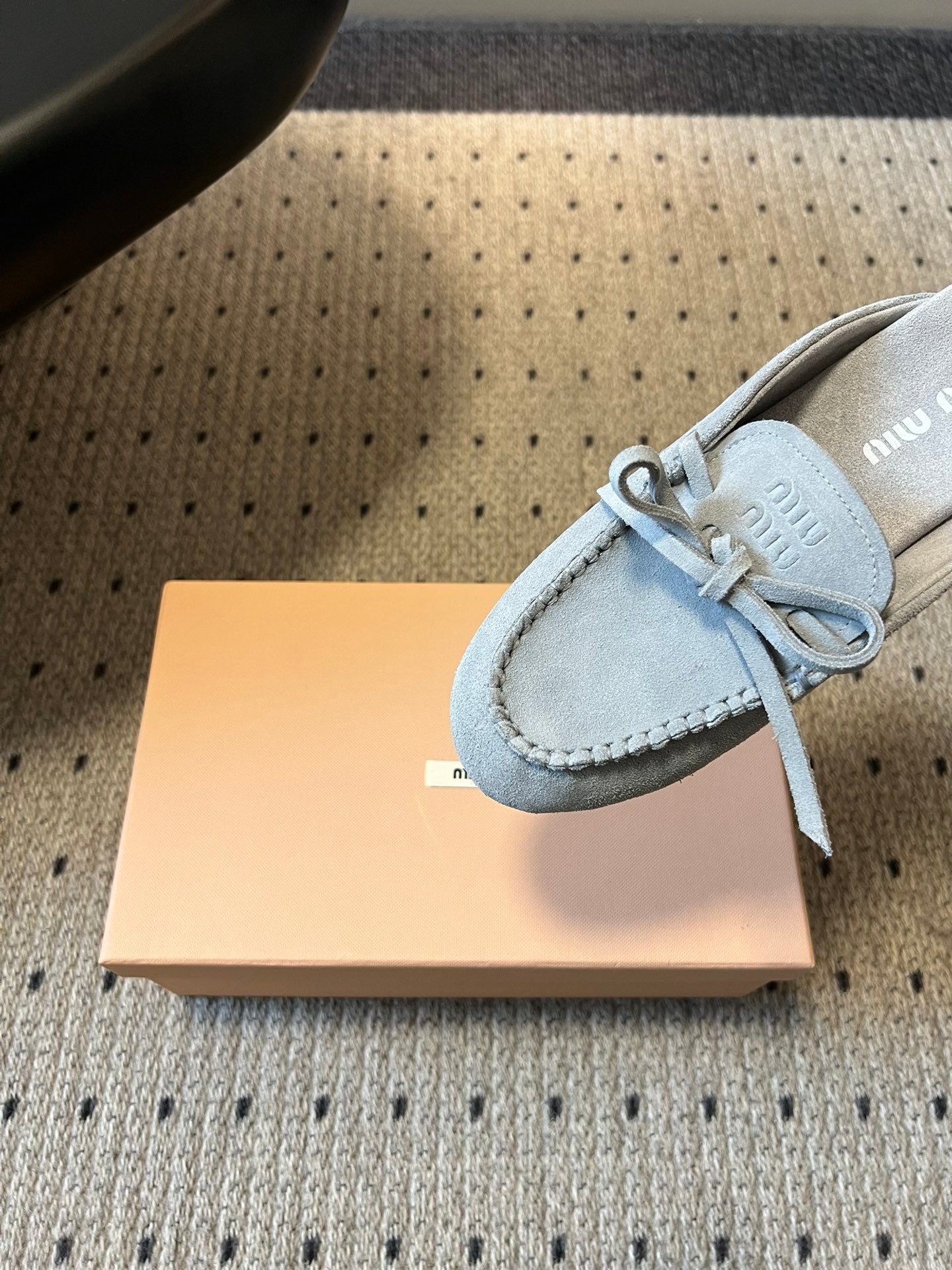 MIU M SUEDE MULES