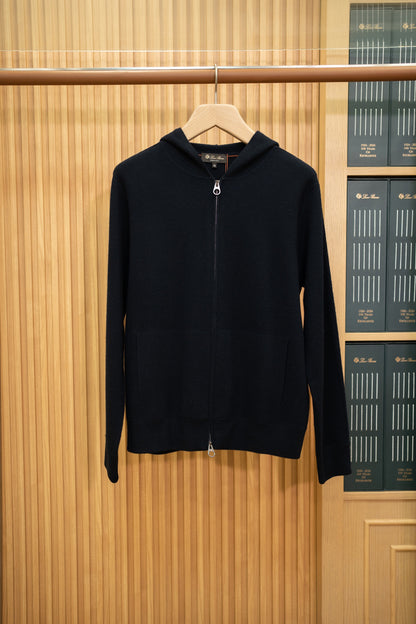 LORO P MERINO WOOL ZIP HOODIE