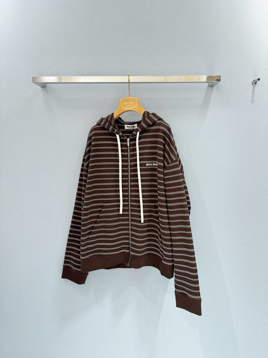 MIU M ZIP HOODIE