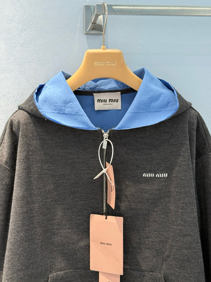 MIU M ZIP HOODIE