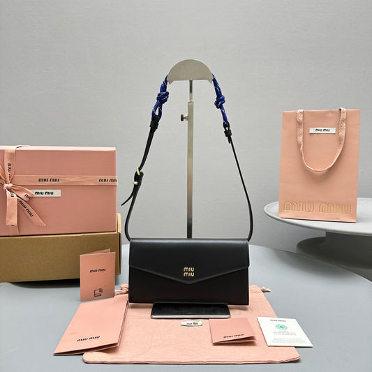 MIU M SHOULDER STRAP WALLET