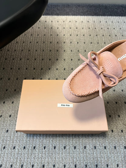 MIU M SUEDE MULES