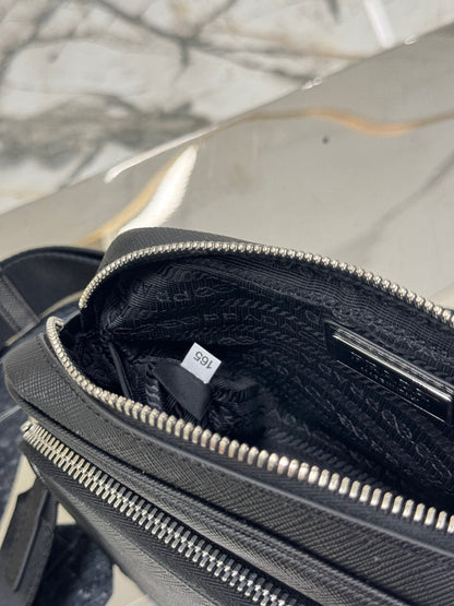 PD SAFFIANO LEATHER SHOULDER BAG