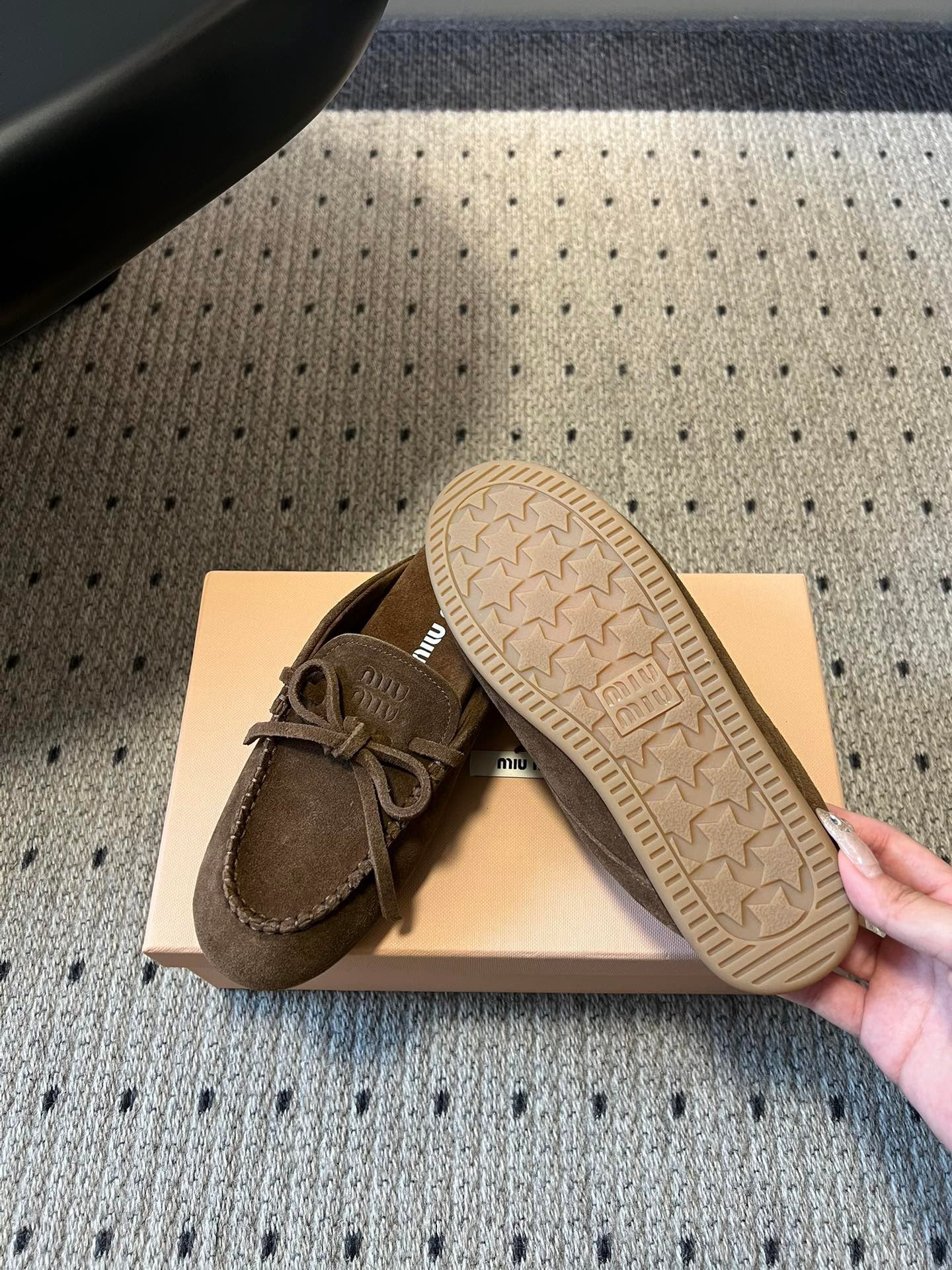 MIU M SUEDE MULES