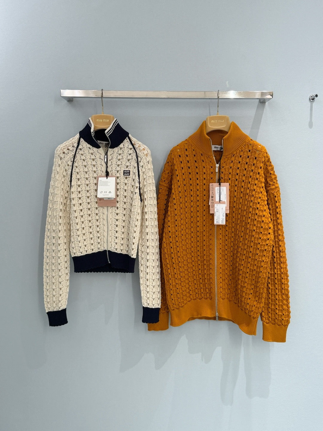 MIU M ZIP CARDIGAN