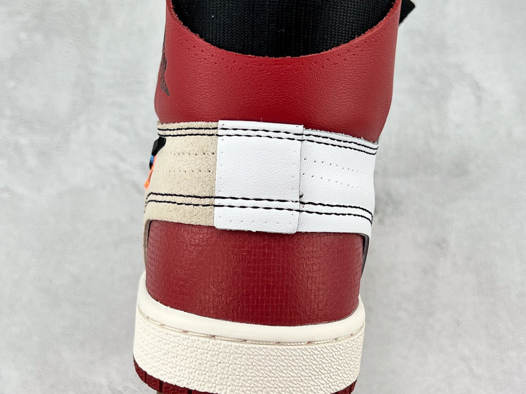 Off white jordan 1s red on sale