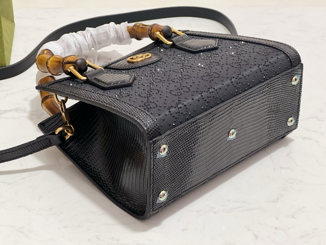 GG DIANA CRYSTALS SMALL TOTE BAG