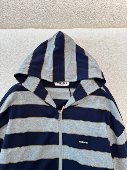 MIU M ZIP HOODIE