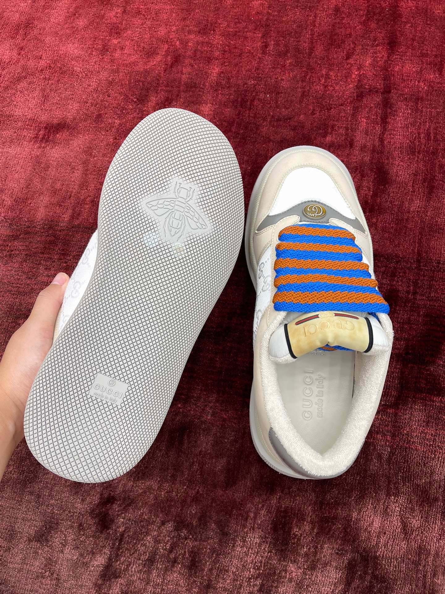 GG SCREENER LEATHER SNEAKERS