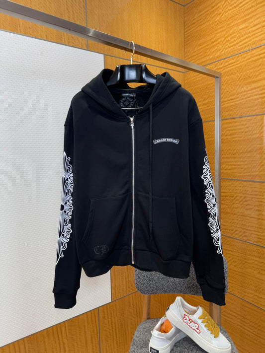 CHROME H ZIP HOODIE