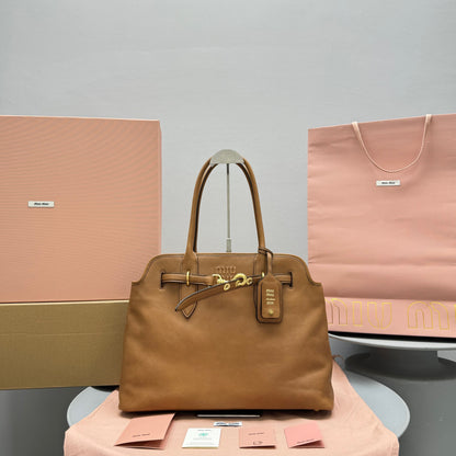 MIU M AVENTURE NAPPA LEATHER BAG