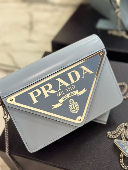 PD TRIANGLE LOGO BUFFED SHOULDER BAG