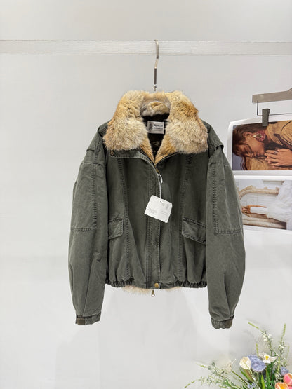 BRUNELLO C FOX FUR PARKA