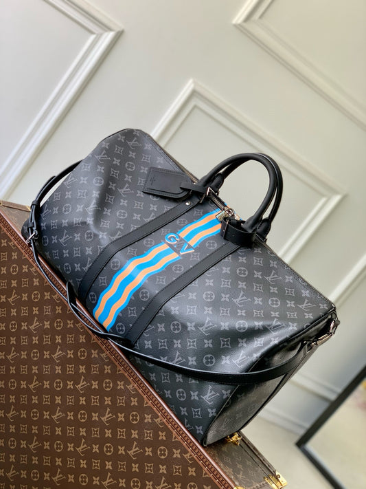 LOU PERSONALISED KEEPALL BANDOULIÈRE 50 BAG