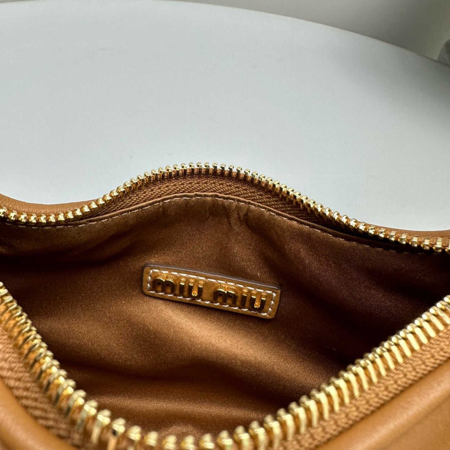 MIU M LEATHER HOBO BAG