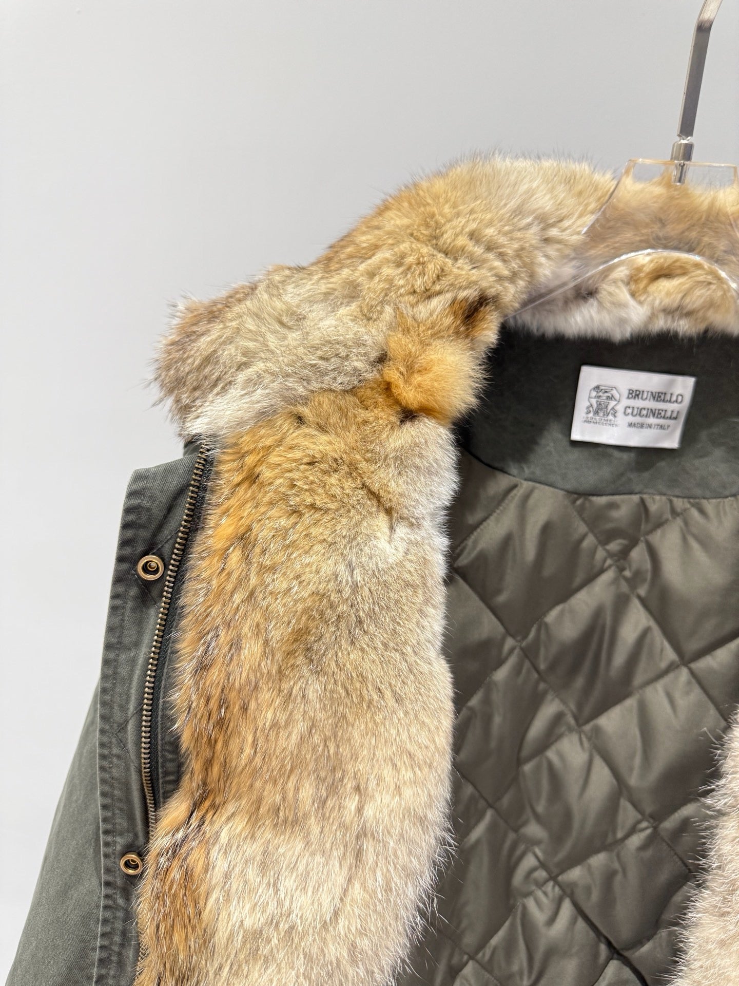 BRUNELLO C FOX FUR PARKA