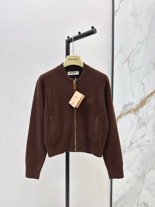 MIU M ZIP CARDIGAN