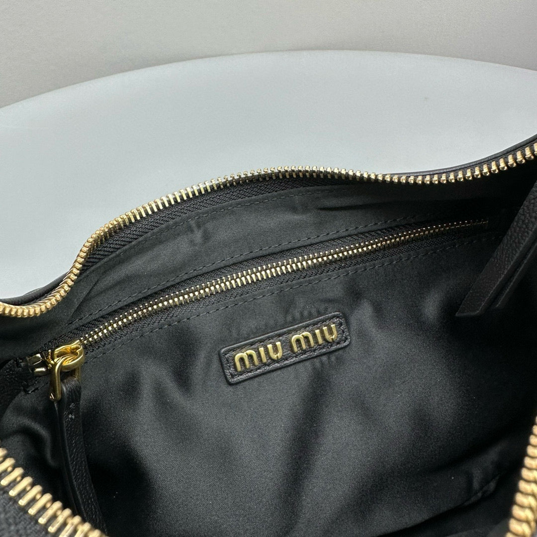 MIU M POCKET NAPPA LEATHER BAG