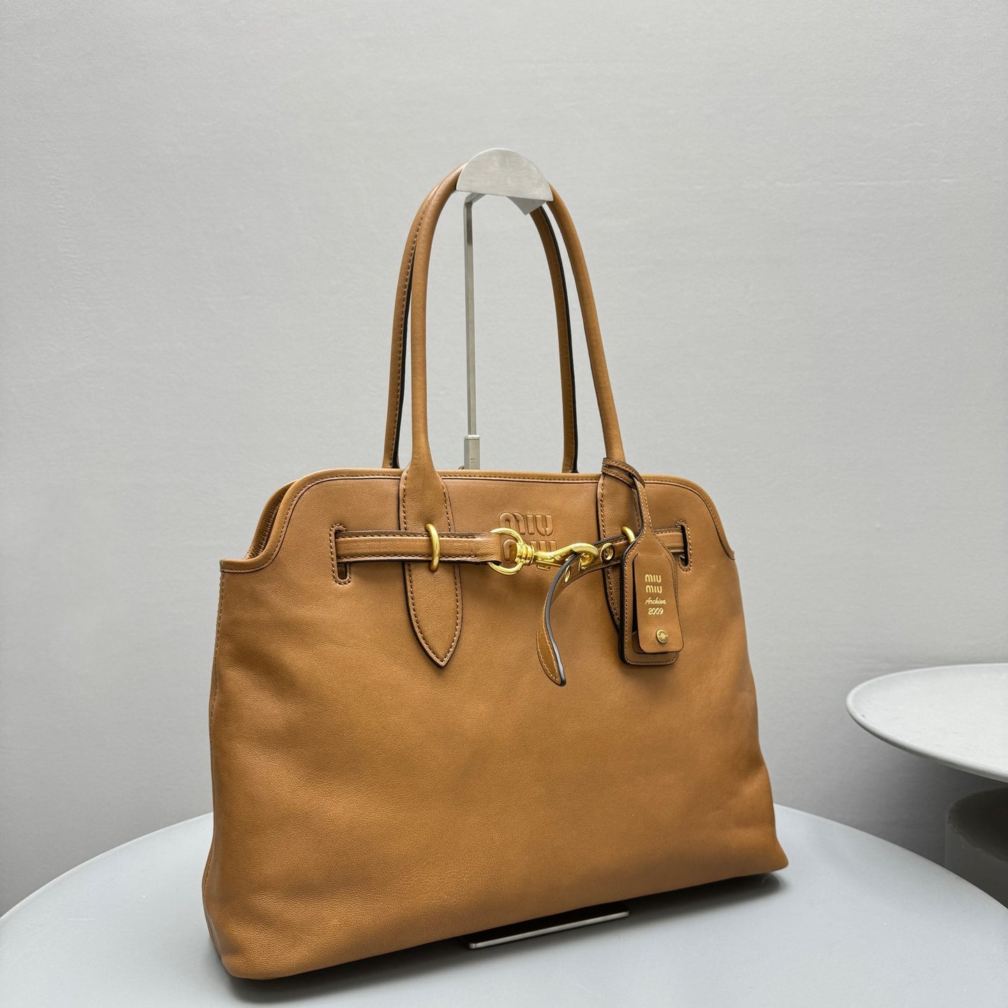 MIU M AVENTURE NAPPA LEATHER BAG