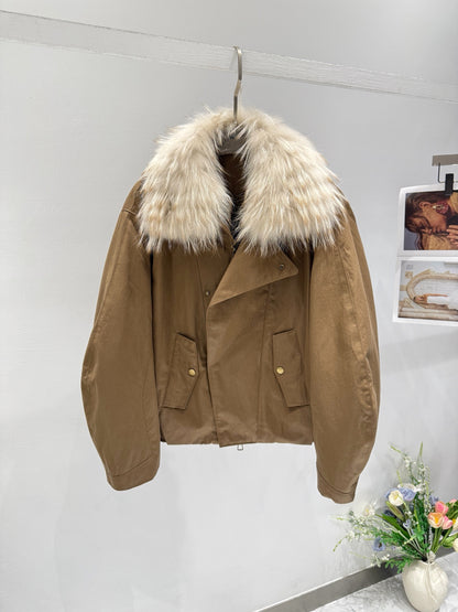 BRUNELLO C FOX FUR PARKA