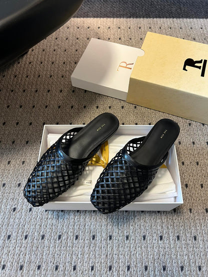THE ROW LEATHER MULES