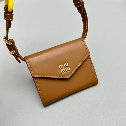 MIU M SHOULDER STRAP WALLET