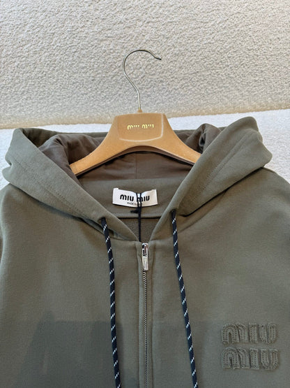 MIU M ZIP HOODIE