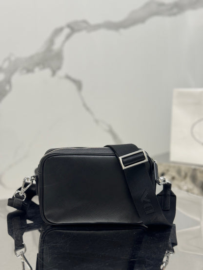 PD SAFFIANO LEATHER SHOULDER BAG