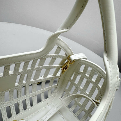 MIU M LEATHER BASKET BAG