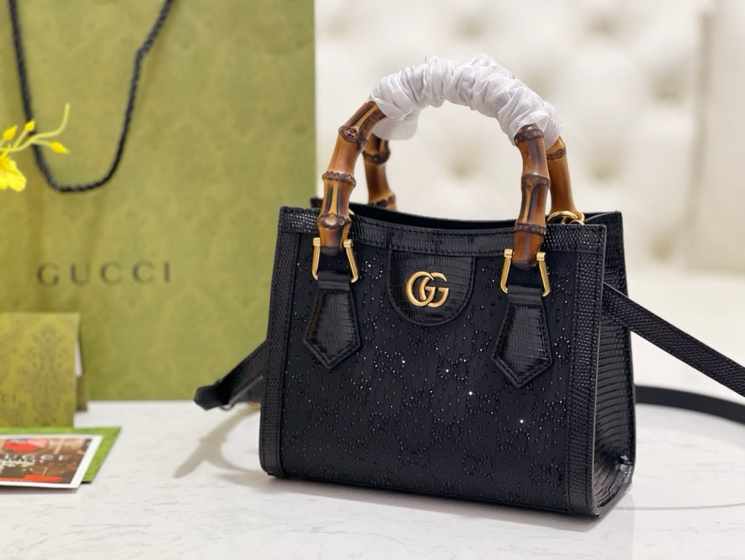 GG DIANA CRYSTALS SMALL TOTE BAG