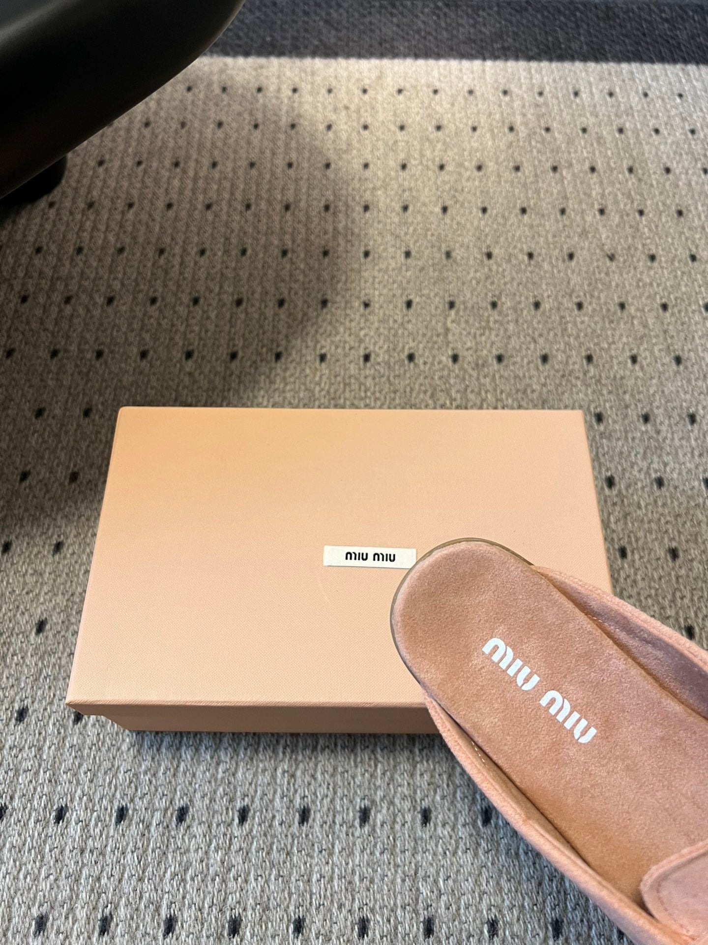 MIU M SUEDE MULES