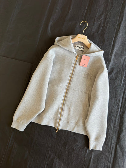 MIU M ZIP HOODIE