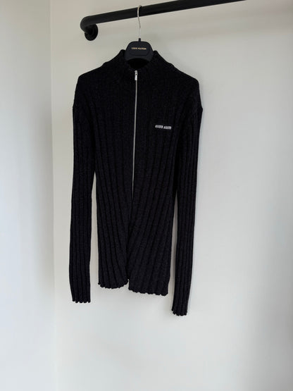 MIU M ZIP CARDIGAN