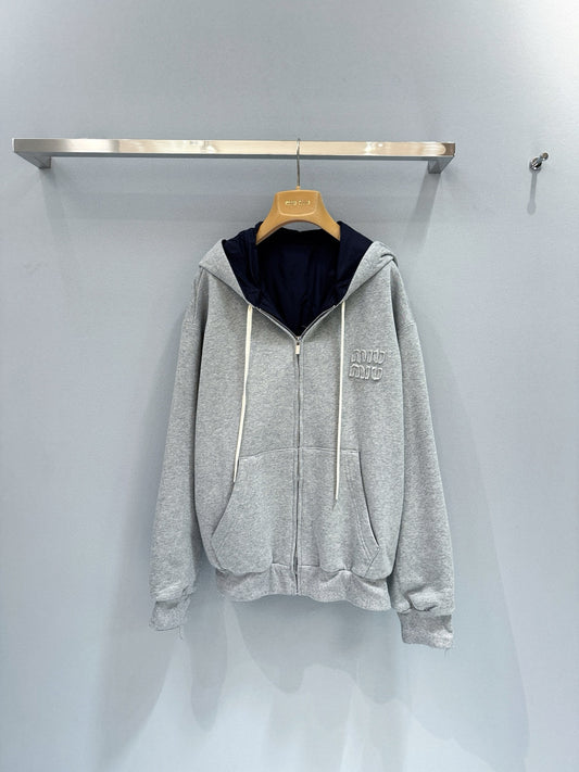 MIU M ZIP HOODIE