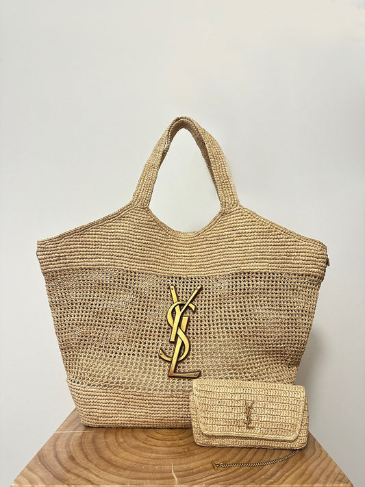 SL ICARE IN RAFFIA BAG