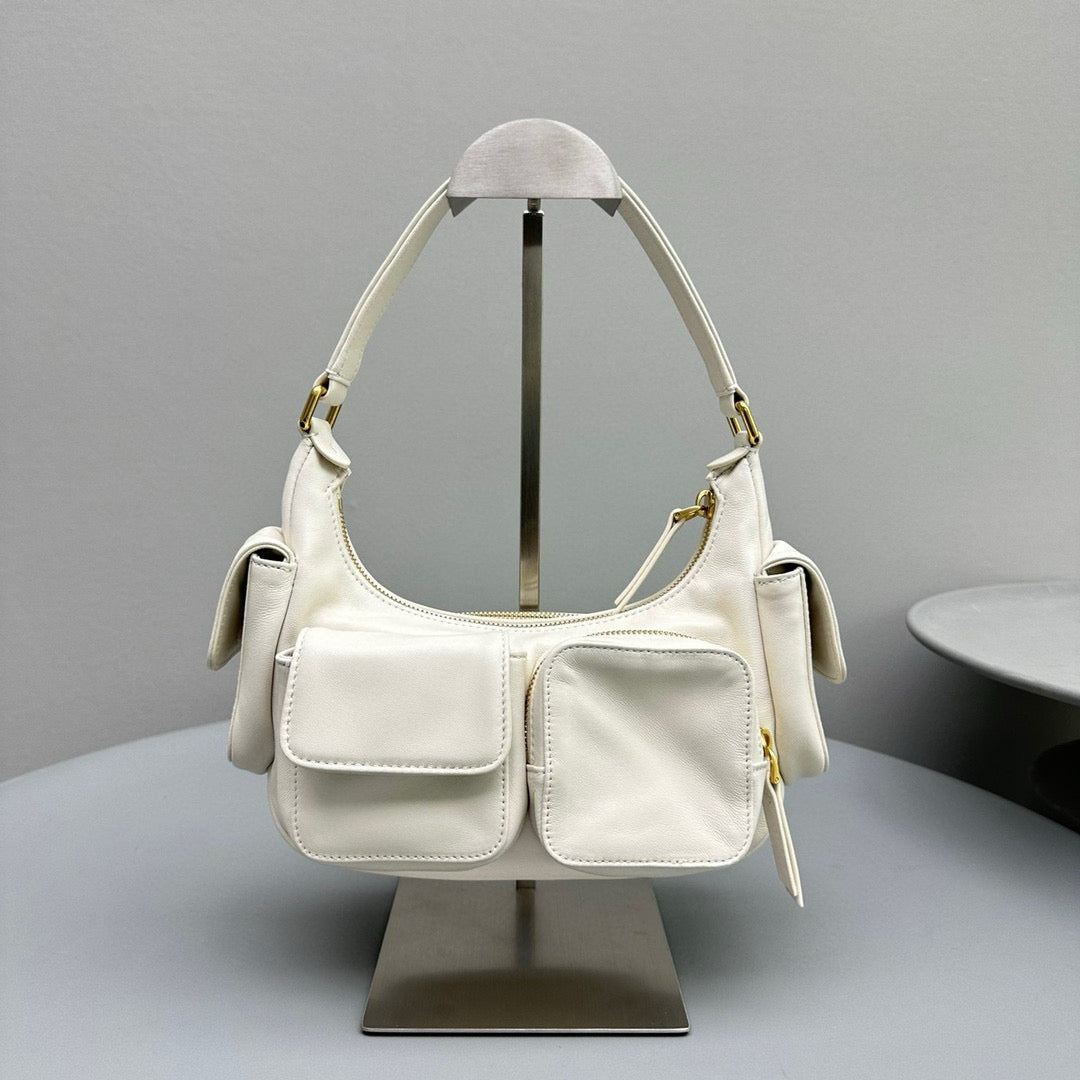 MIU M POCKET NAPPA LEATHER BAG