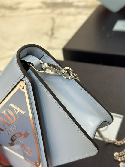 PD TRIANGLE LOGO BUFFED SHOULDER BAG