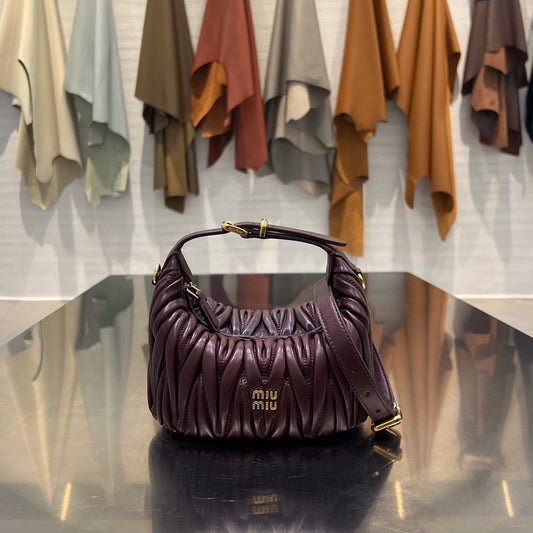 MIU M MATELASSE NAPPA LEATHER POUCH