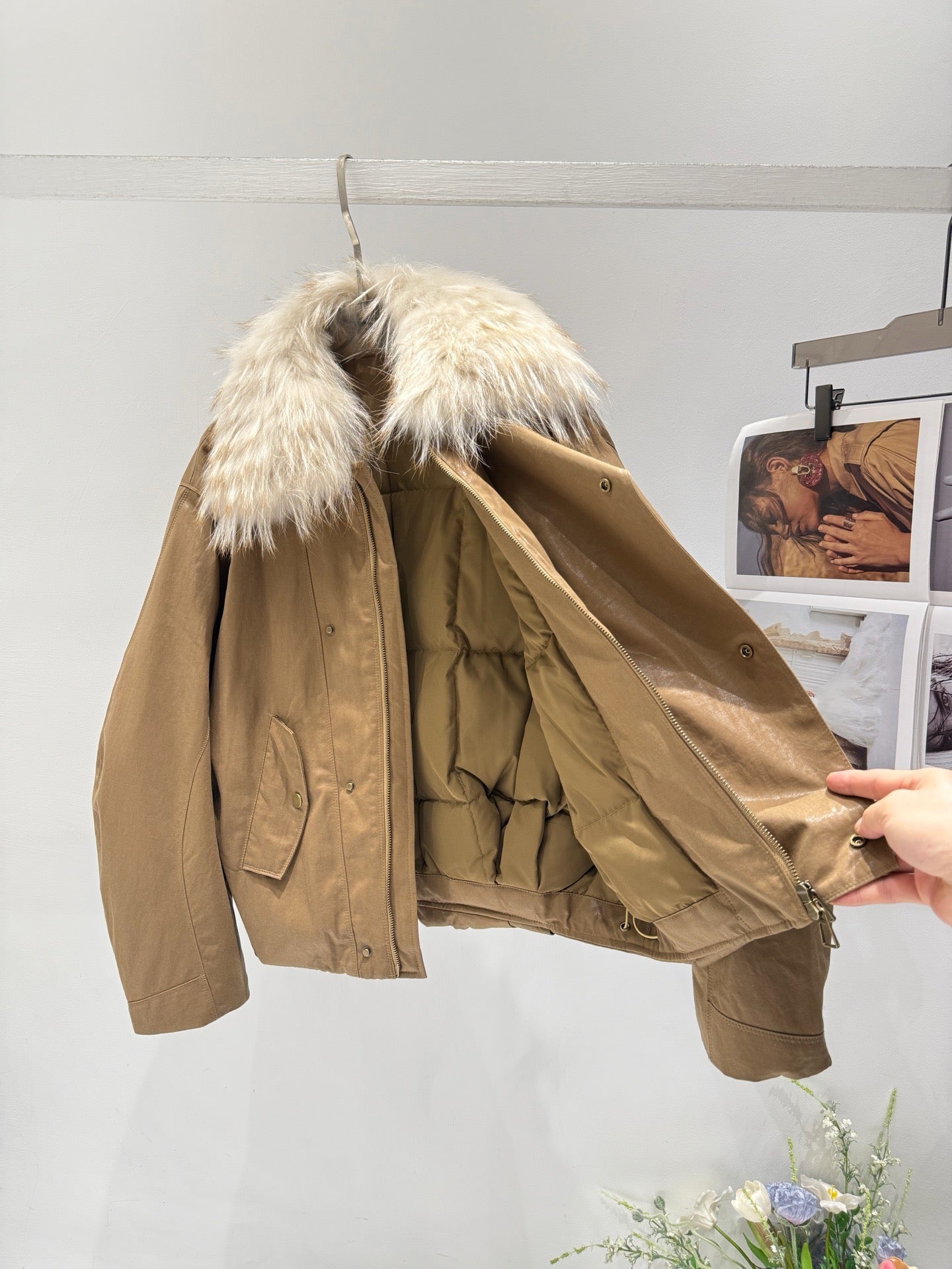 BRUNELLO C FOX FUR PARKA