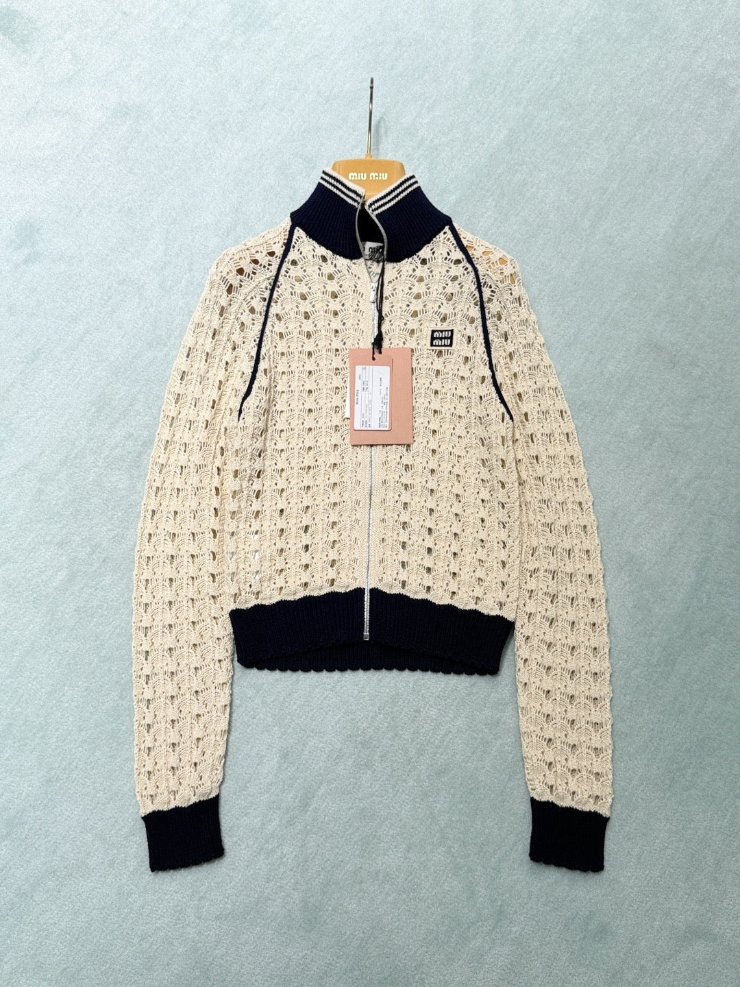 MIU M ZIP CARDIGAN