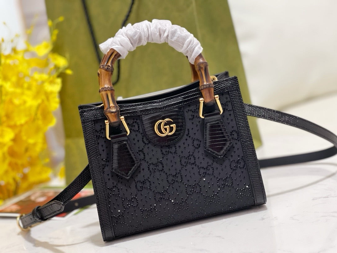 GG DIANA CRYSTALS SMALL TOTE BAG