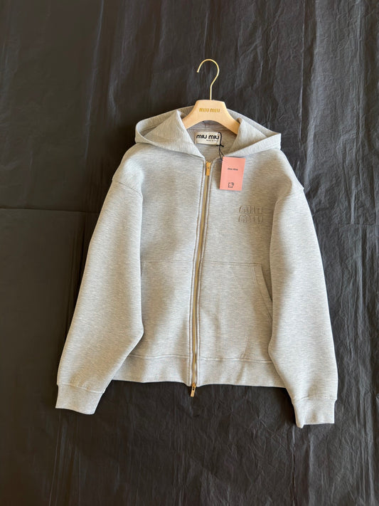 MIU M ZIP HOODIE