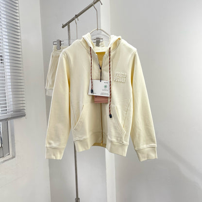 MIU M ZIP HOODIE