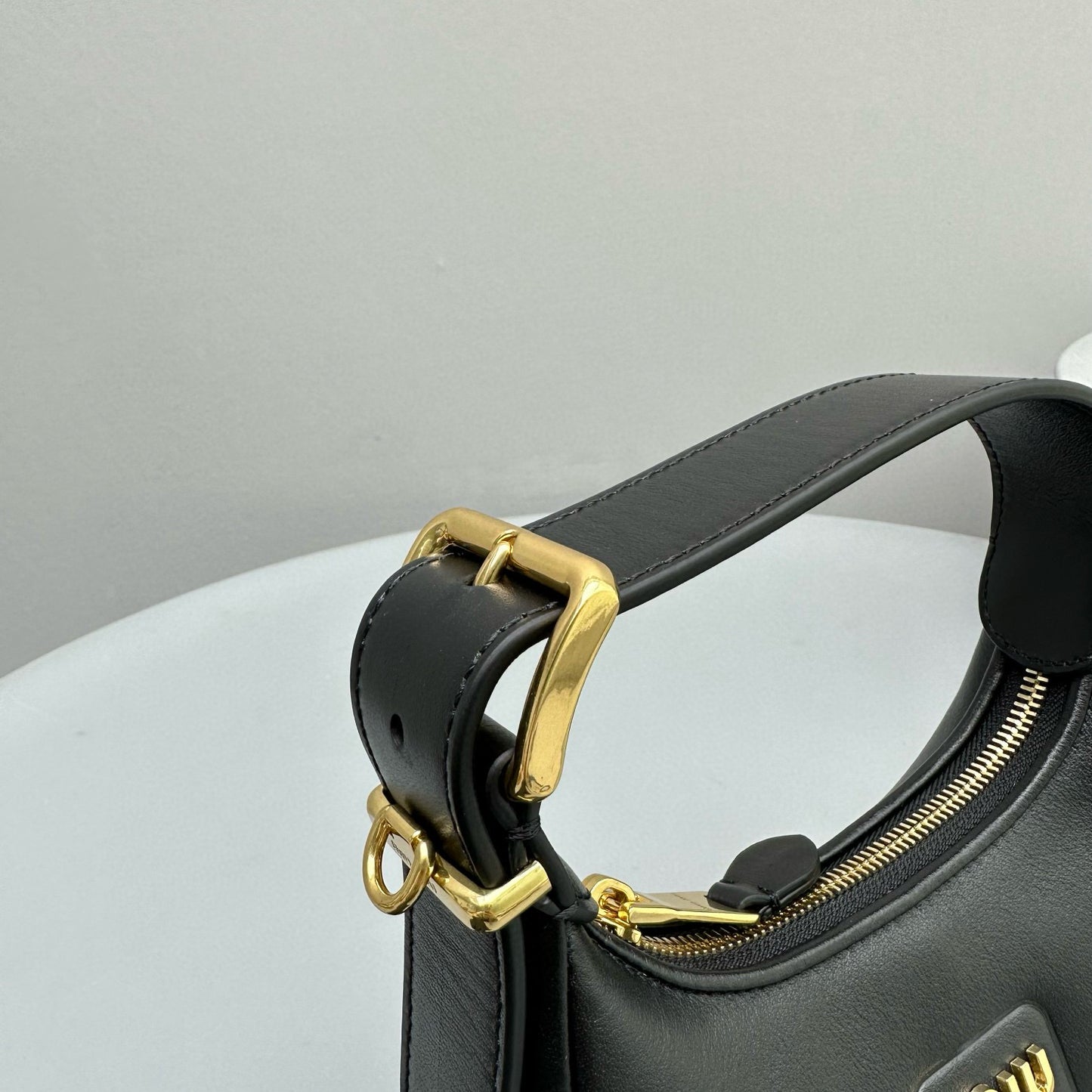 MIU M LEATHER HOBO BAG