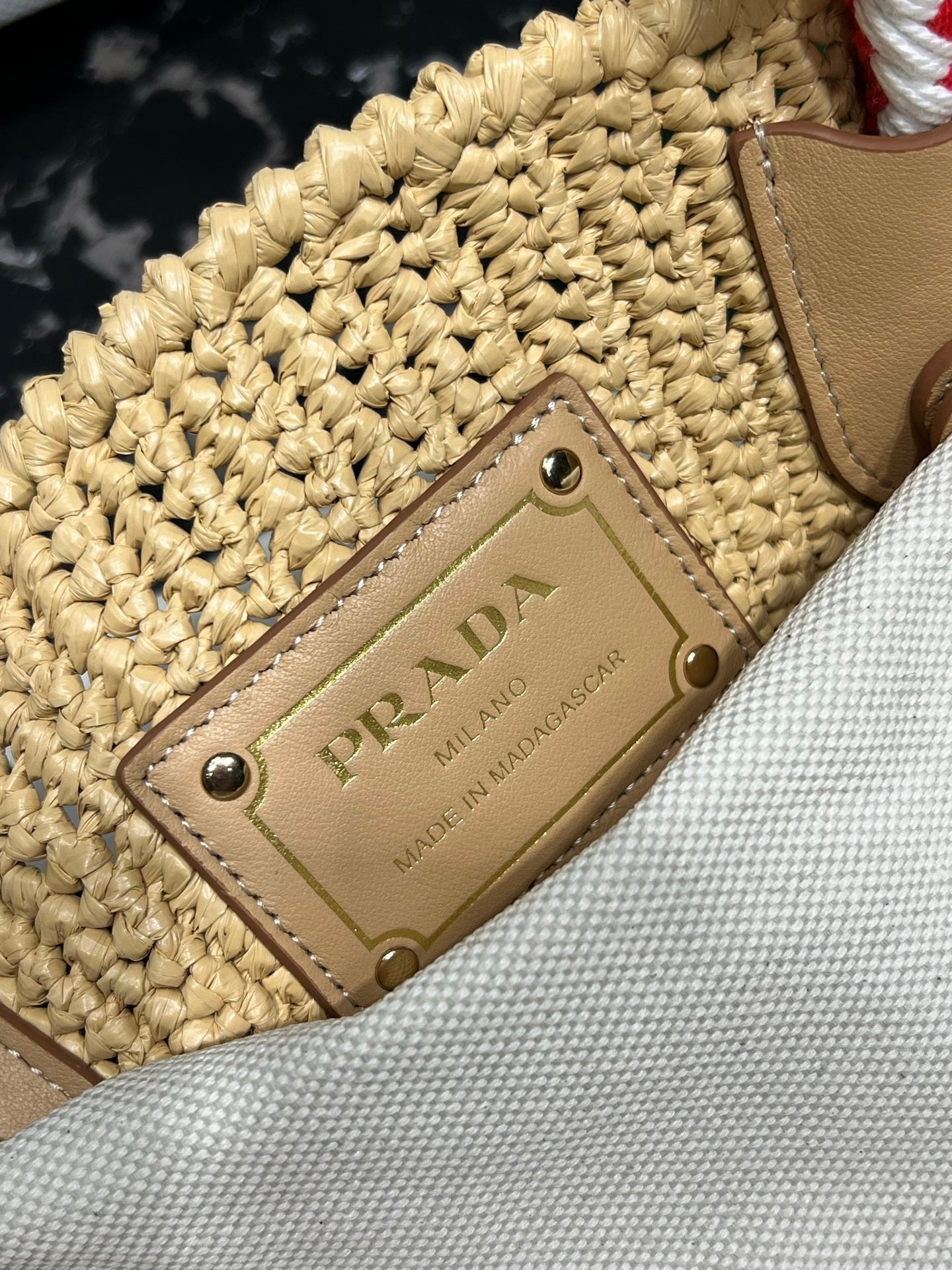 PD RAFFIA CROCHET BAG