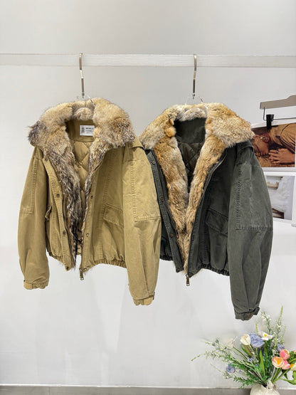 BRUNELLO C FOX FUR PARKA