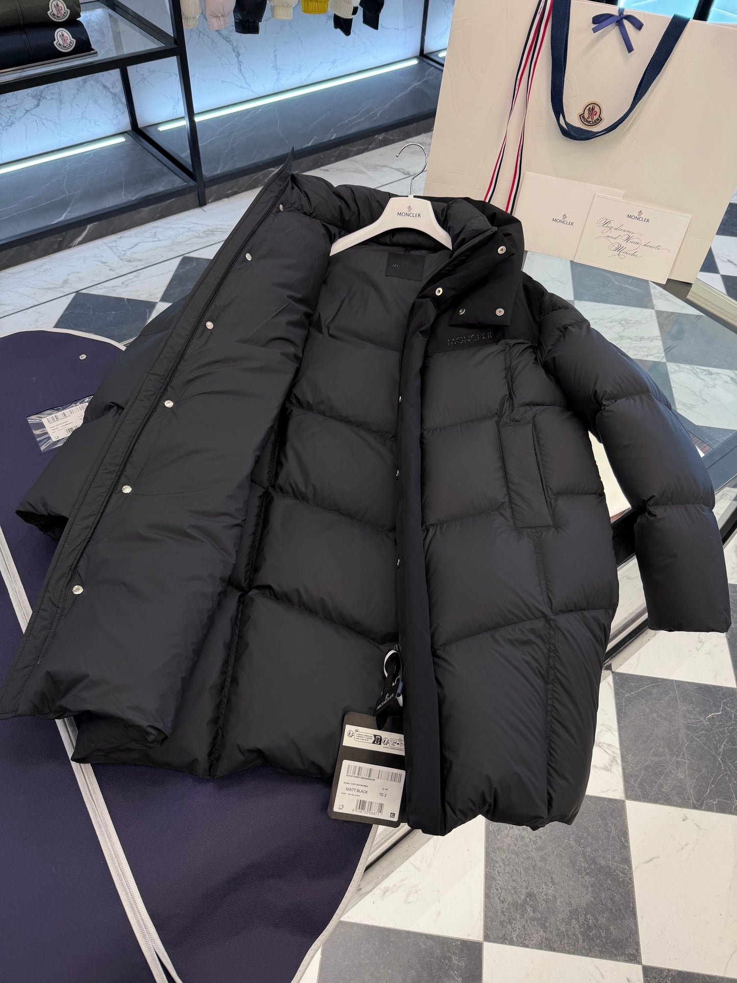 MONC MATT BLACK COAT
