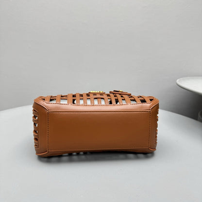 MIU M LEATHER BASKET BAG