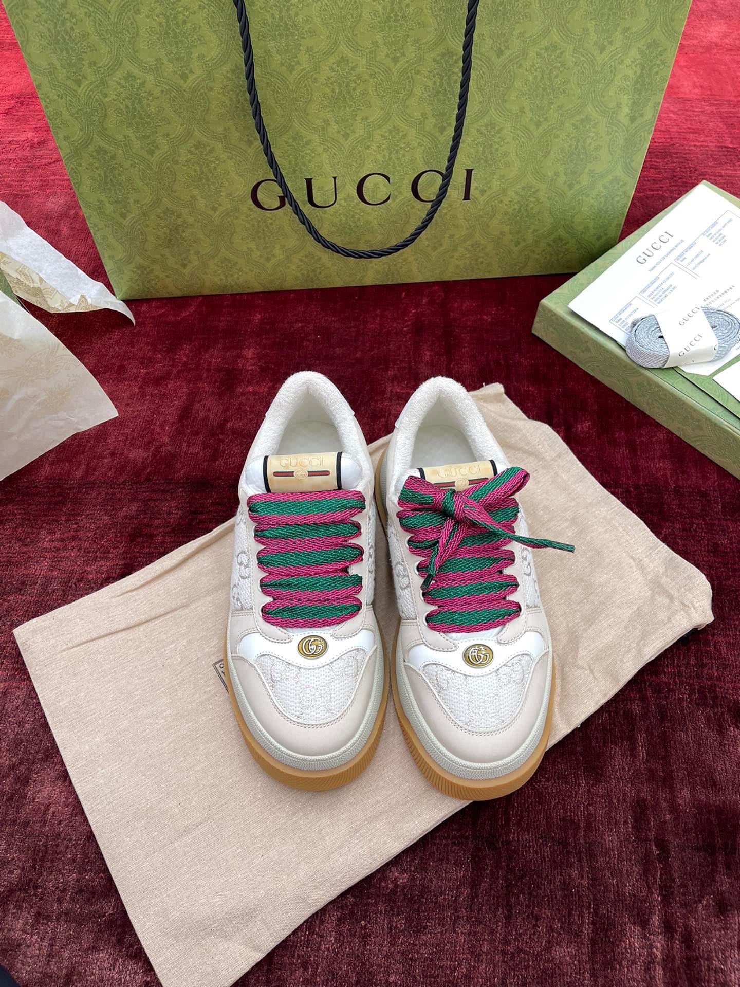 GG SCREENER LEATHER SNEAKERS