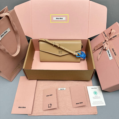 MIU M SHOULDER STRAP WALLET
